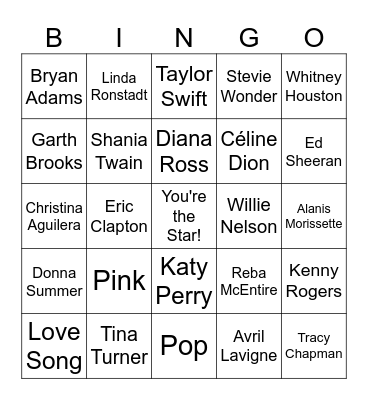 Stay and Play Game Cafe Karaoke Bingo Card