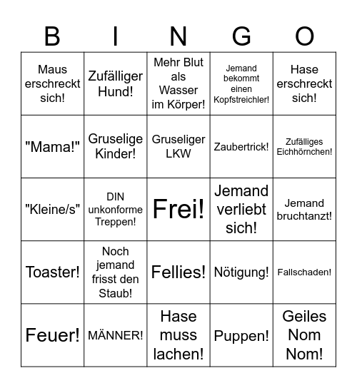 Finales Ziel Blutlinie Bingo Card