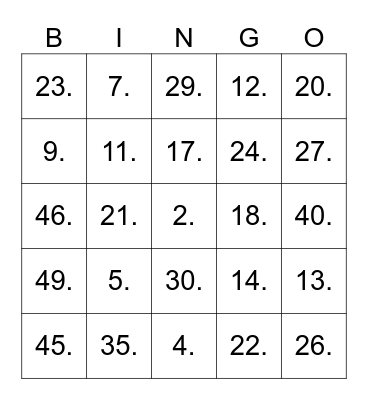 Safety BINGO 2026 Bingo Card