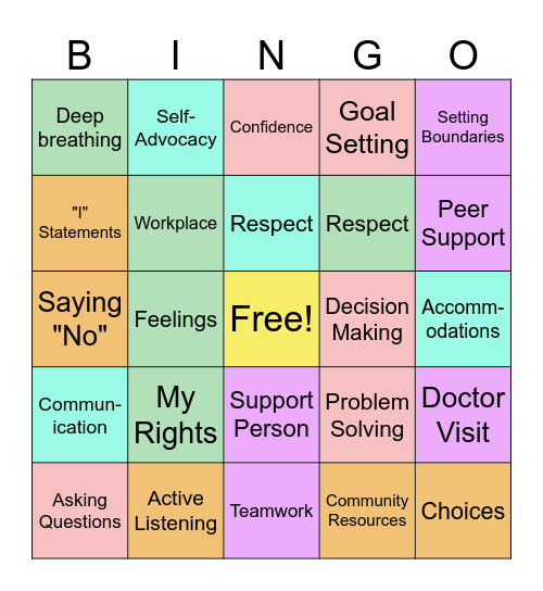 Mavocacy Refresher Bingo Card