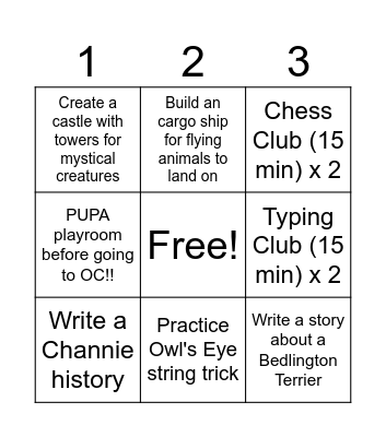 July 20th! Bingo Card