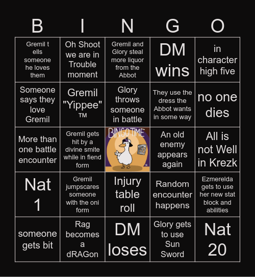 CoS S2 E23 | What's Above Bingo Card