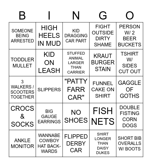 PLATTE COUNTY FAIR BINGO! Bingo Card