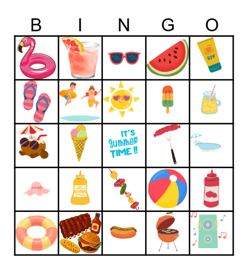 Summer Fun! Bingo Card