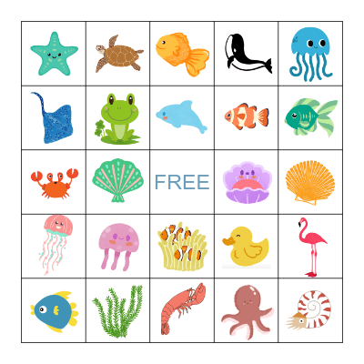 Ocean Bingo Card