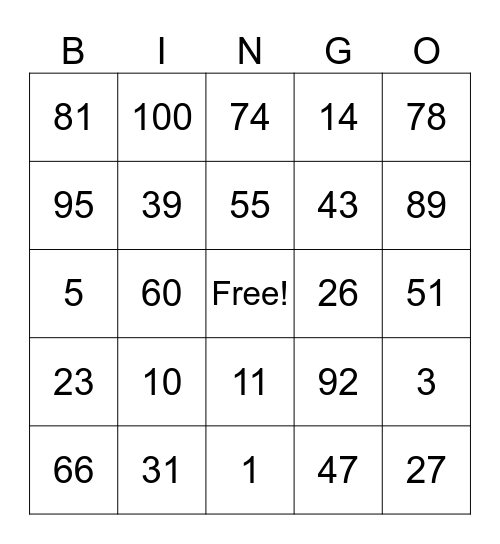 MINOR FAMILY REUNION, 2026 Bingo Card