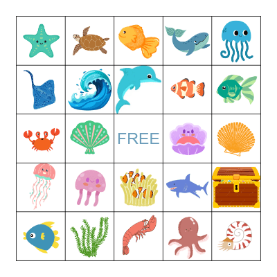 Ocean Bingo Card
