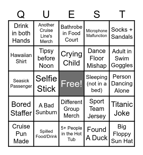 People Bingo Card