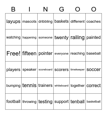Beckett's Bingo Card