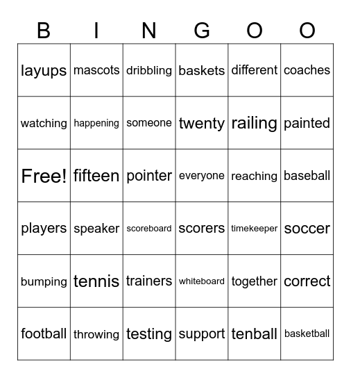 Beckett's Bingo Card