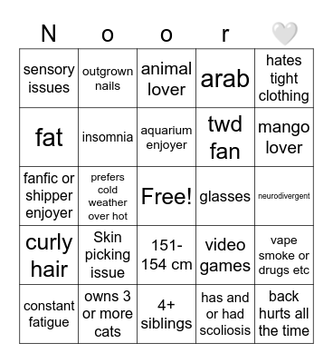 Bingo Card