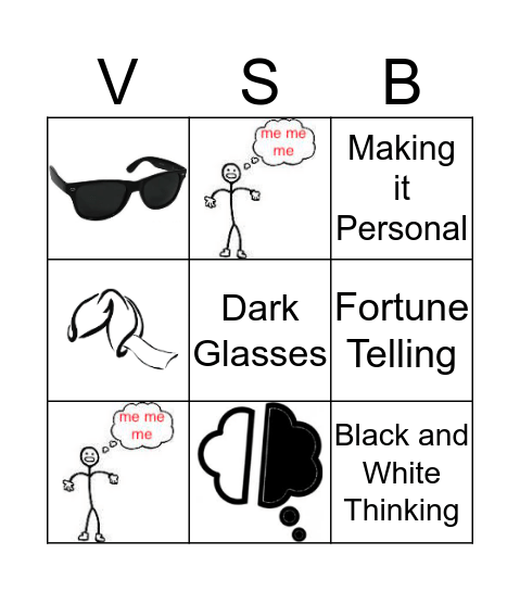 Thinking Traps Bingo Card