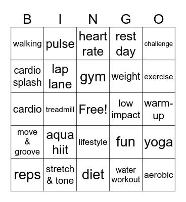 CHAMPION YOUR HEALTH Bingo Card