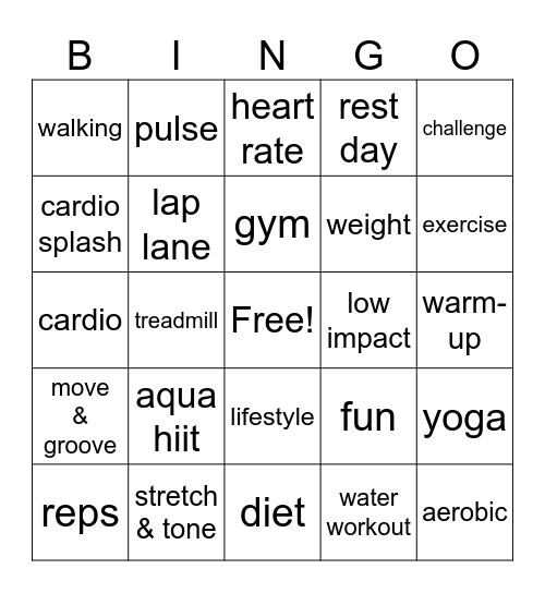 CHAMPION YOUR HEALTH Bingo Card