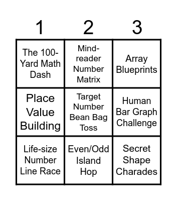 Math Bingo Mania Bingo Card