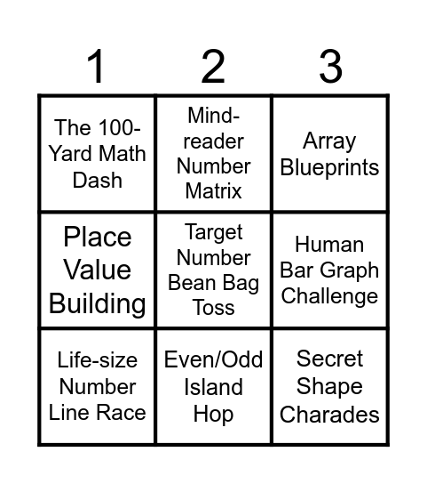 Math Bingo Mania Bingo Card