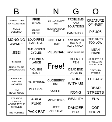 TROOPER FEST BINGO ROUND 1 Bingo Card