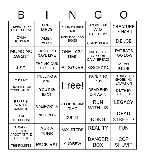 TROOPER FEST BINGO ROUND 1 Bingo Card