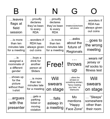 RDA Bingo @Dan-Compton-4 Bingo Card
