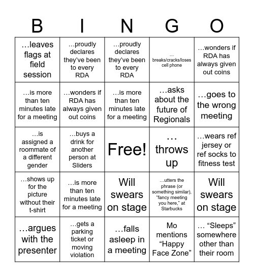 RDA Bingo @Dan-Compton-4 Bingo Card