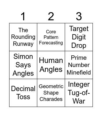 Math Bingo Mania Bingo Card