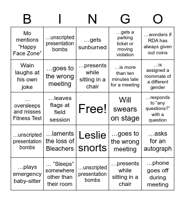 RDA Bingo @Dan-Compton-4 Bingo Card