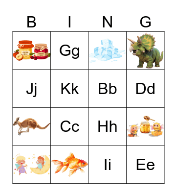 Bingo A~K Bingo Card