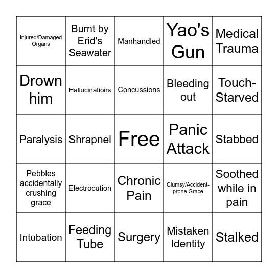 BEAT GRACE UP BINGO Card