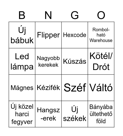 CH2 Bingo Card