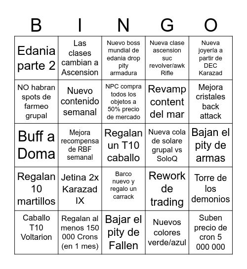 Heidel Ball Bingo Card