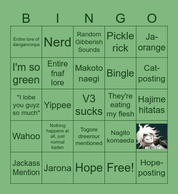 Kaden Surgery Yappenings Bingo Card