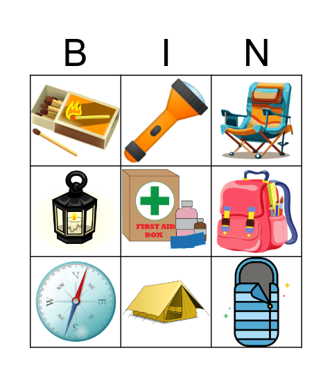 camp Bingo Card