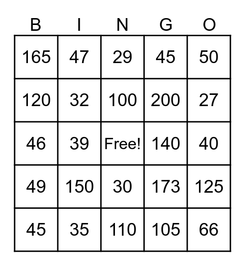 Work From Home Card (1-50) Bingo Card