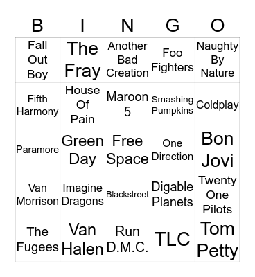 Name That Group - Card 5 Bingo Card