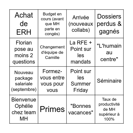 REUNION 23/07/26 Bingo Card