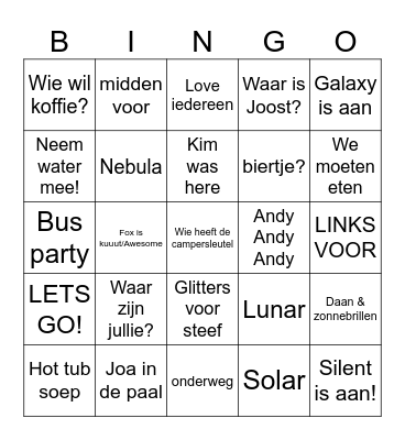 Liq bingo Card