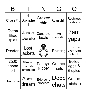 Molly's Bridal Bingo Card