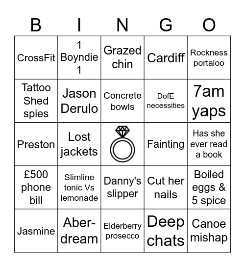 Molly's Bridal Bingo Card