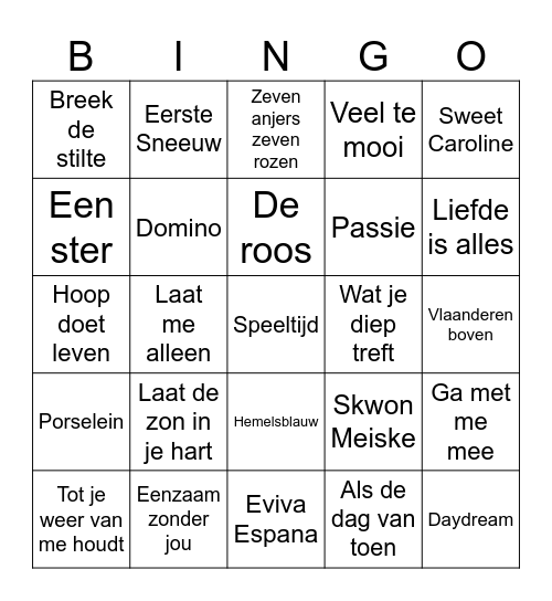 Juli Bingo Card