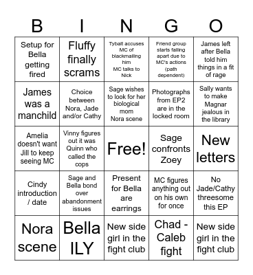 EP12 BINGO Card