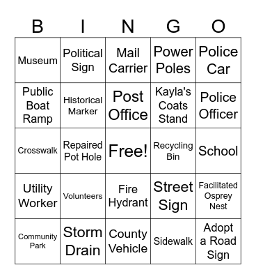 Civics Camp 2026 Bingo Card