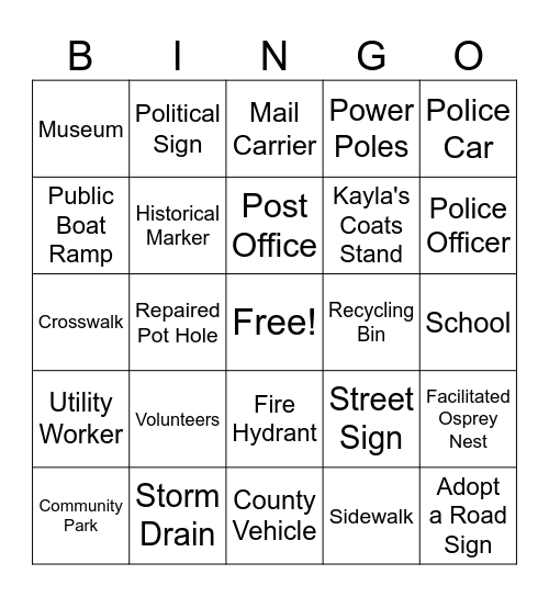 Civics Camp 2026 Bingo Card