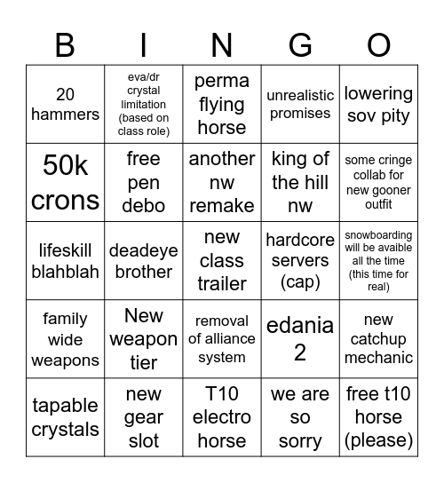 Heidel Ball 2026 Bingo Card