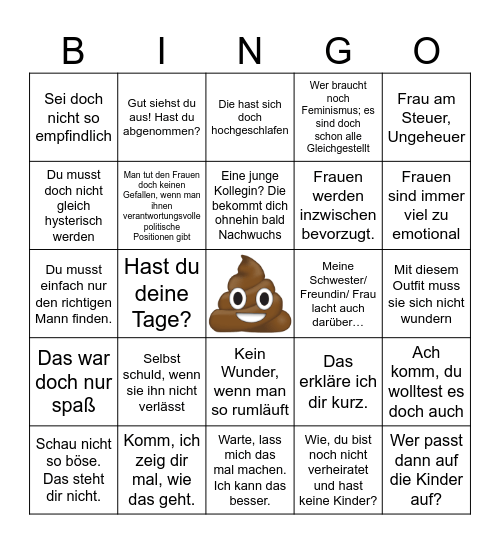 Bullshit-Bingo Card