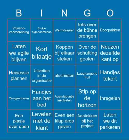 Kantoor Bingo Card