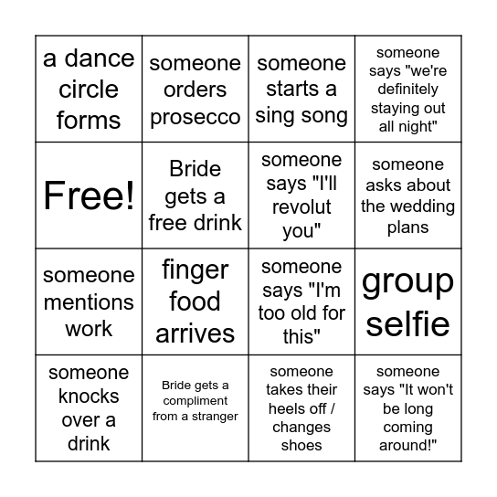 Ciara & Megan's S'hen'anigans Bingo Card