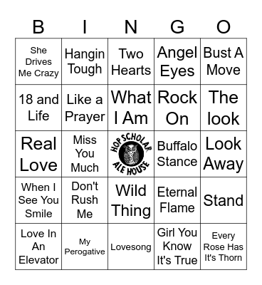 1989 SPEED ROUND Bingo Card
