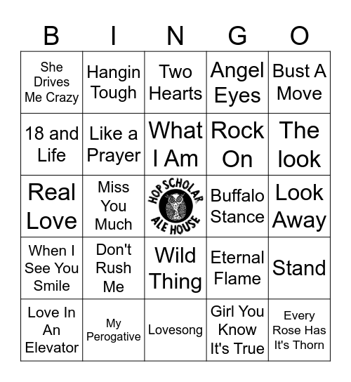 1989 SPEED ROUND Bingo Card