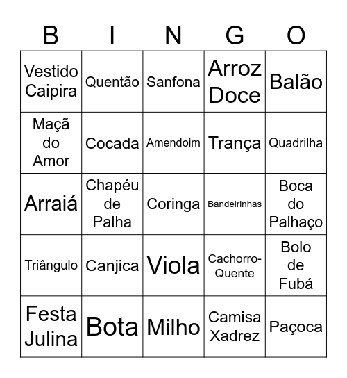 Bingo Sem Título Bingo Card