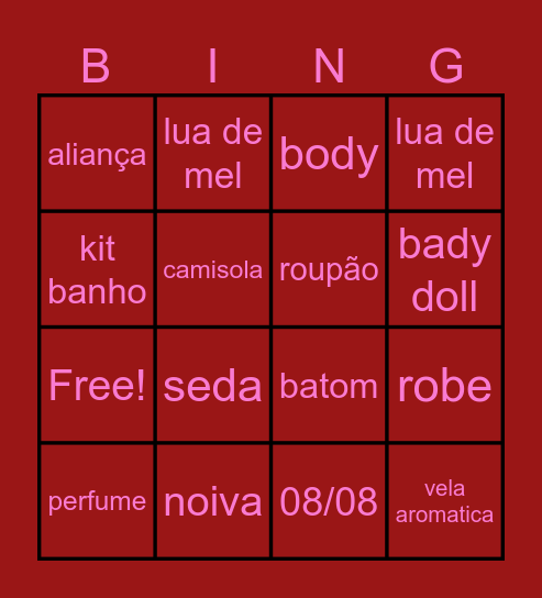 Bingo da Ceci Bingo Card